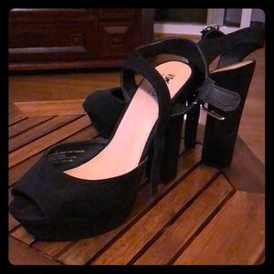 Black platform heels